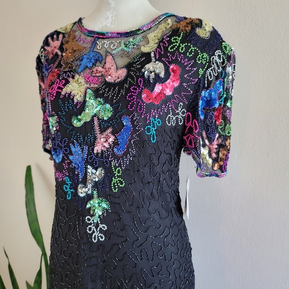 VTG 80s Swee Lo Sequin Dress - Picture 3 of 10